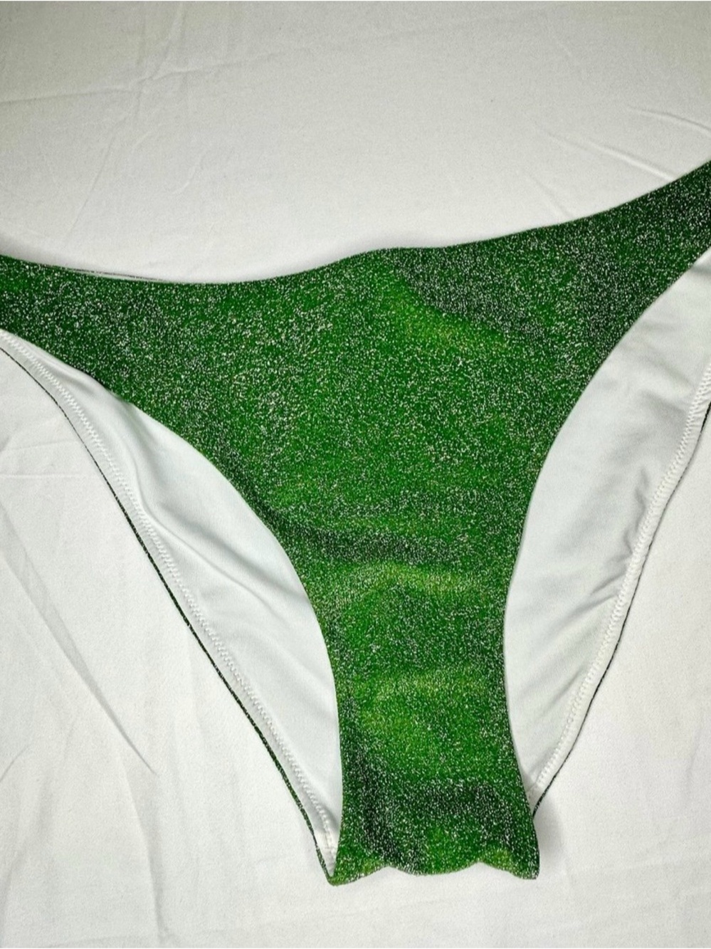 XXL VICTORIA'S SECRET
"PINK" BIKINI BOTTOM ONLY GREEN SHIMMER